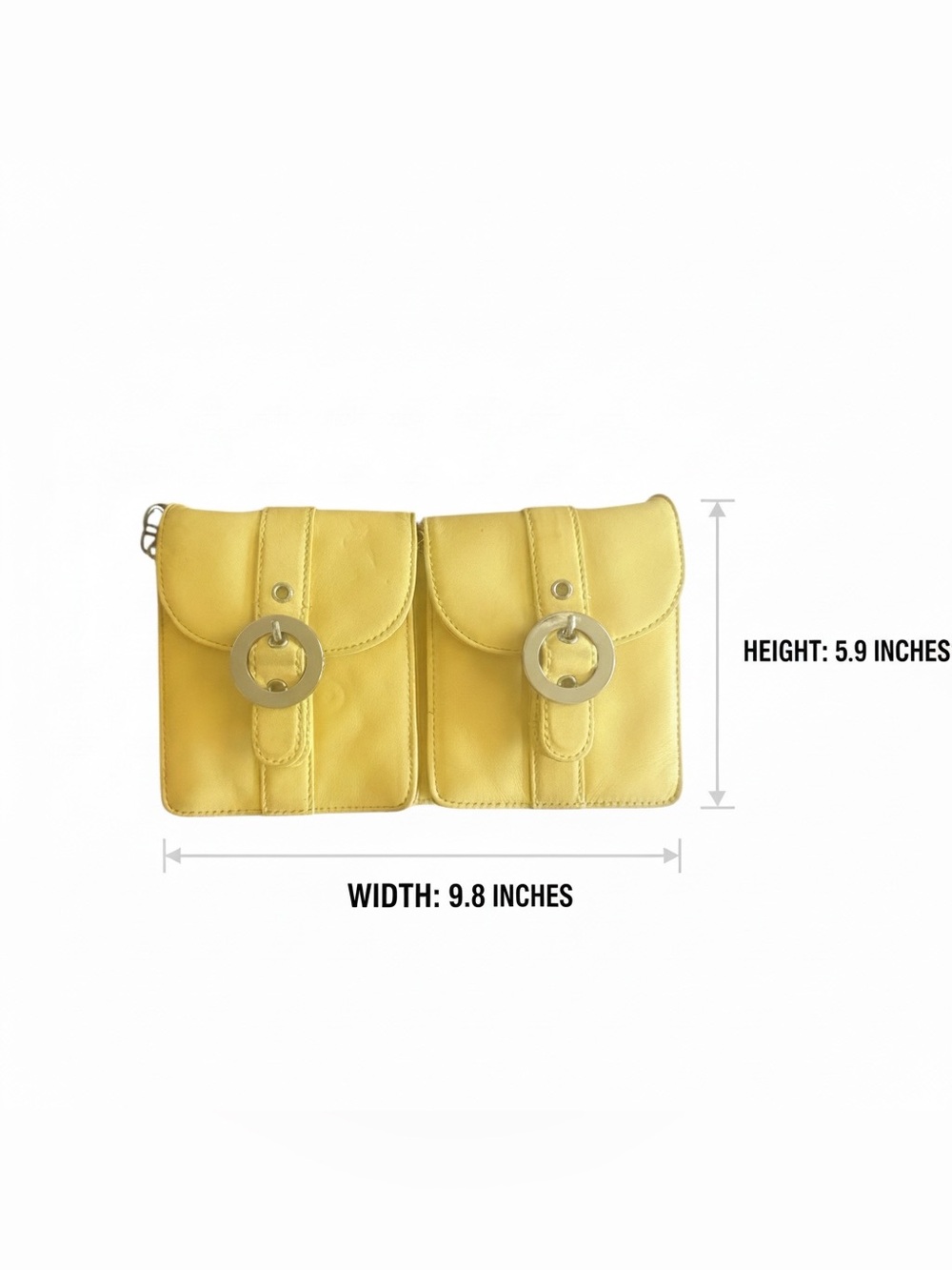 Givenchy Yellow Leather Double Pouch Mini Crossbody/WOC - Picture 13 of 14